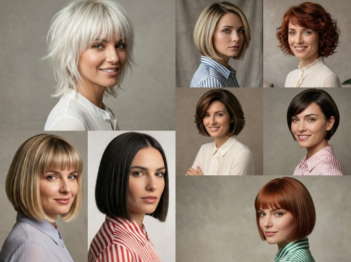 In-between length hairstyles