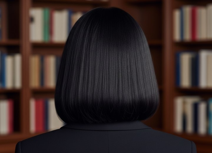 Medium-length bob - Back view