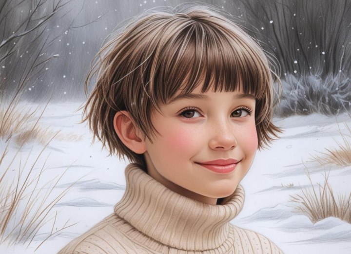 Short haircut for little girls