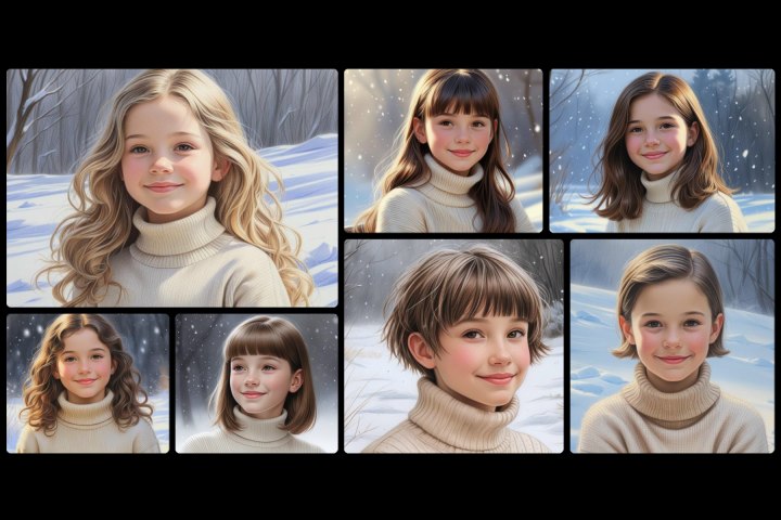 Winter hair for little girls