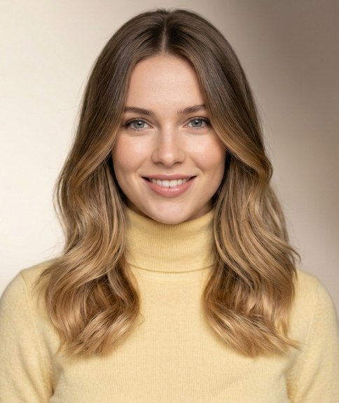 Long, past the shoulders hair with loose waves