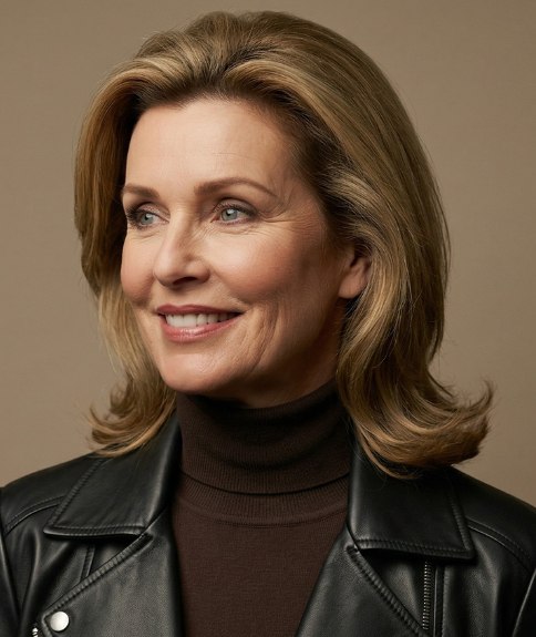 Hairstyle with volume for mature women