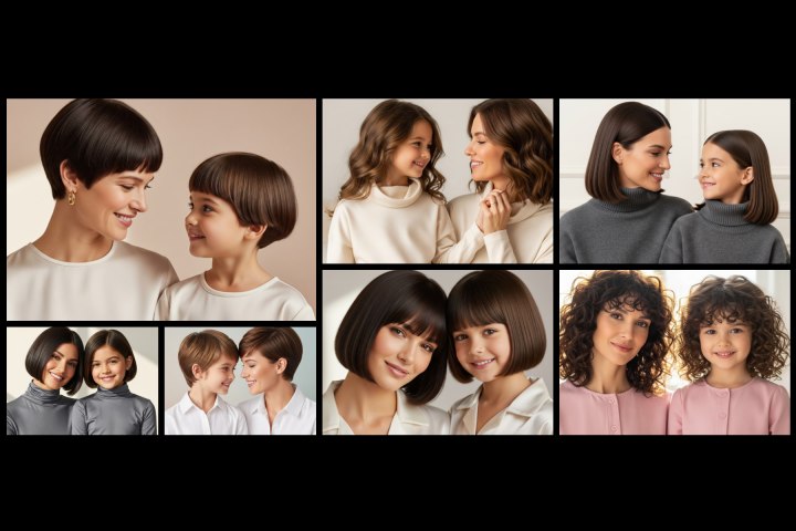 Mother-daughter hairstyles
