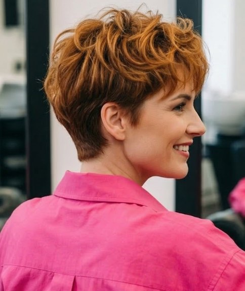 Pixie cut for women who love curls