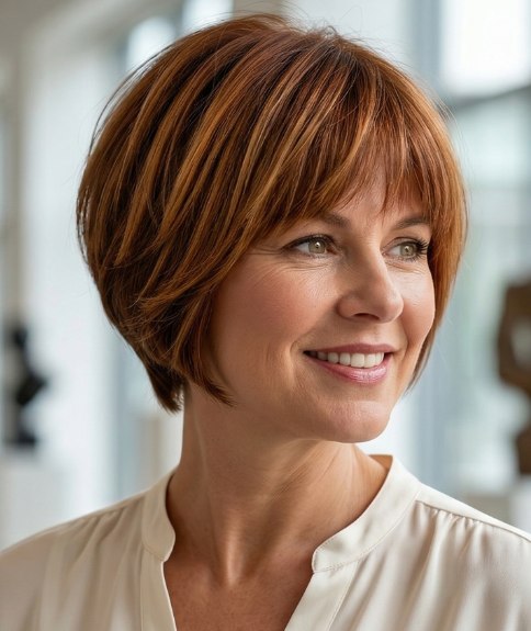 Bob with volume, for older women