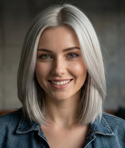 Bob that falls past the shoulders