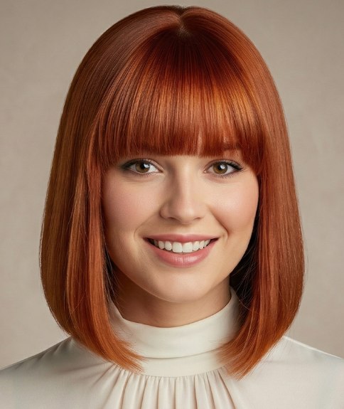 Just above the shoulders bob