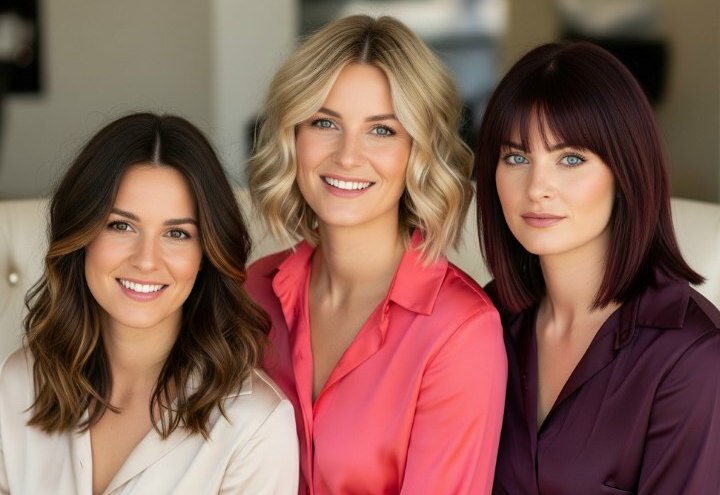 Flattering shoulder-length hairstyles