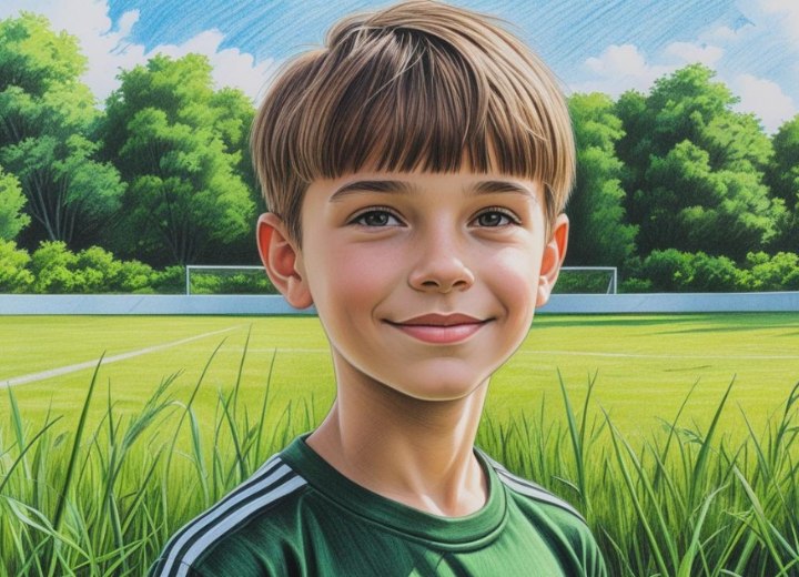 Modern bowl cut for little boys