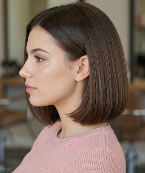 Bob cut with a slightly shorter back section