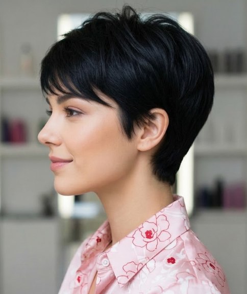 Short hairstyle for active women