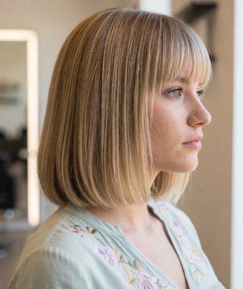 Traditional bob hairstyle