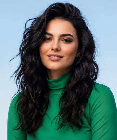 Long and wavy hairstyle for spring