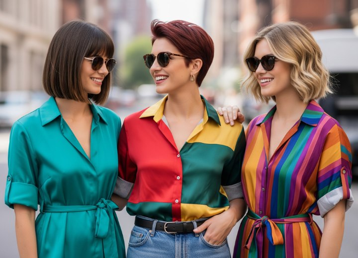 Short above-the-collar hairstyles for summer