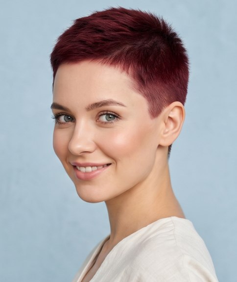 Very short yet feminine hair for summer