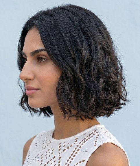 Soft bob cut for summer