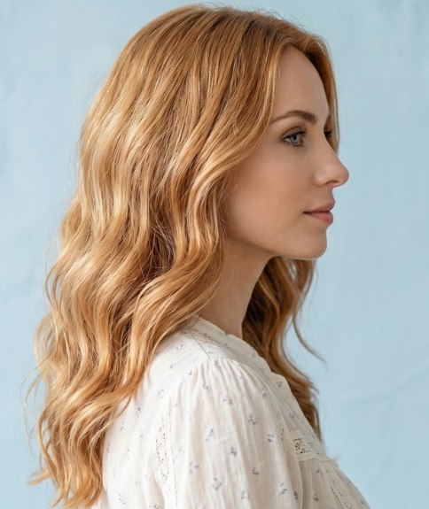 Long and romantic hairstyle for summer