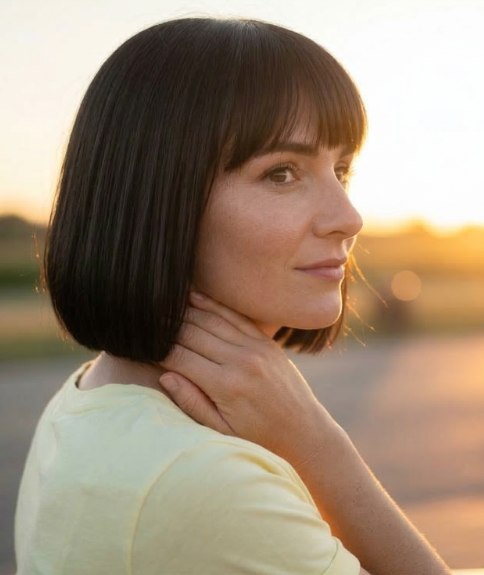 Low-maintenance bob hairstyle