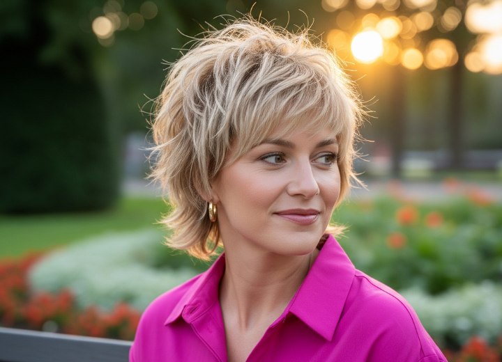 Lived-in shag haircut