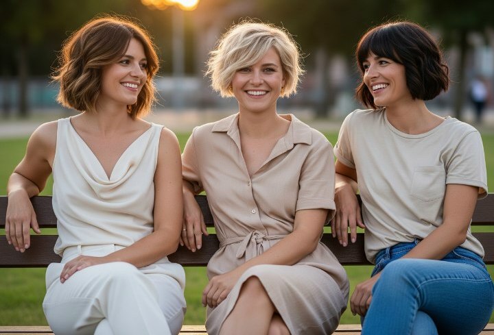 Bob hairstyles for summer, for brown and blonde hair