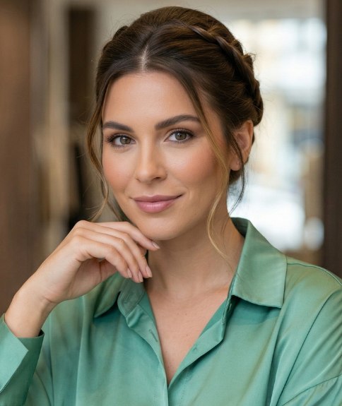 Stunning updo with braided hair