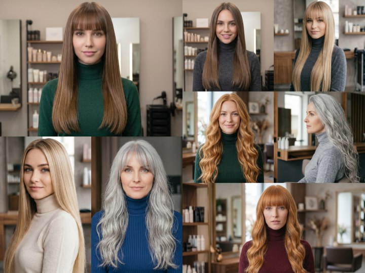 Very long hairstyles