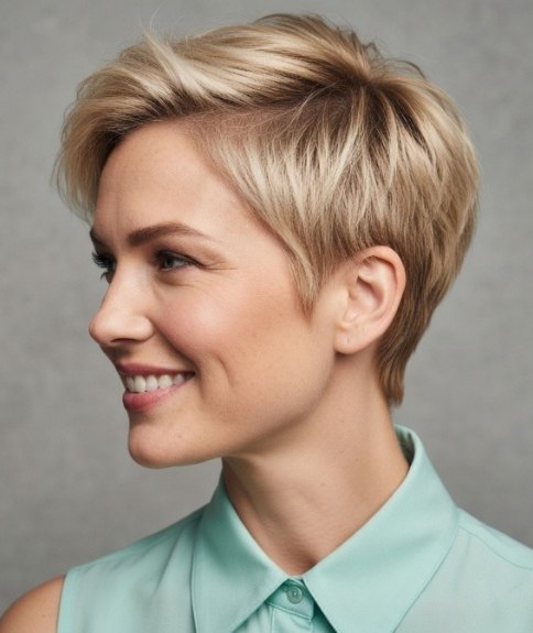 Feminine short hair