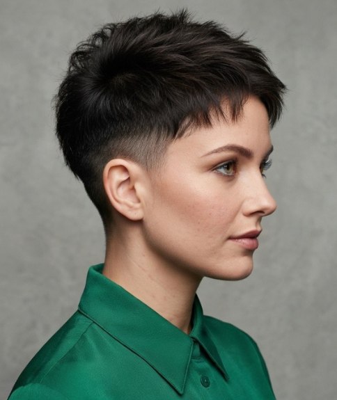 Very short and spiky hair for women