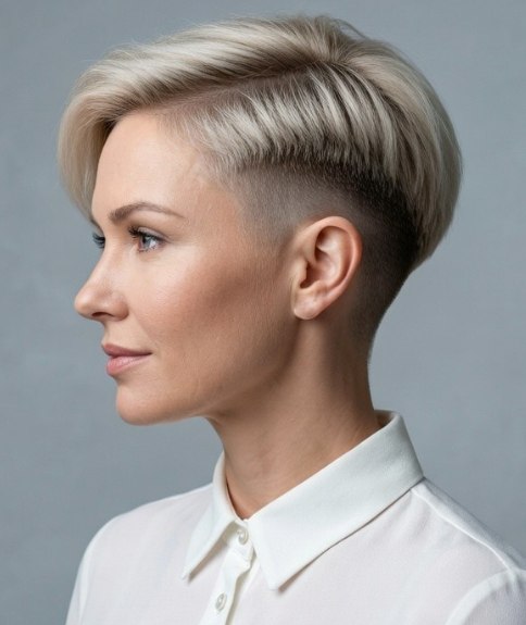 Skin fade haircut for women