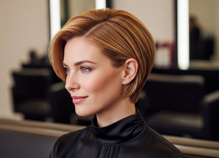 Short jaw-length bob
