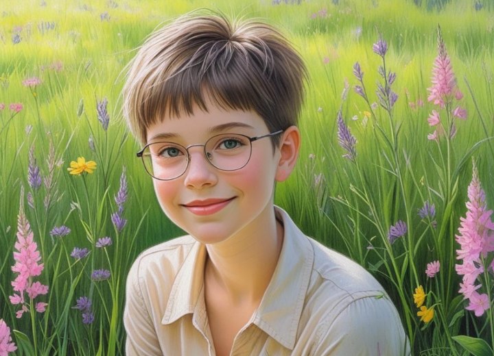 Practical pixie cut and glasses for young girls