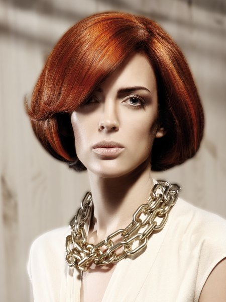 Bob haircut with bright hair colors