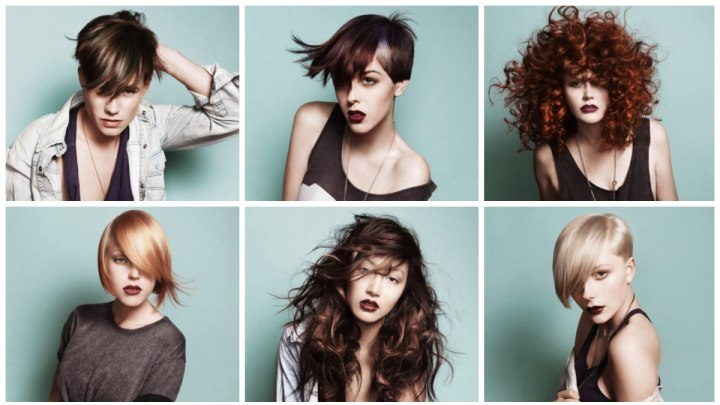 Energetic long and short hairstyles
