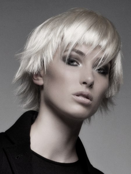 Short bob with flipped-out sides