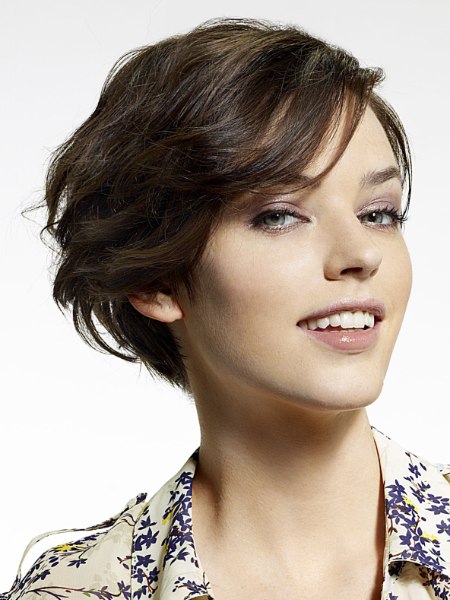 Short layered bob hairstyle