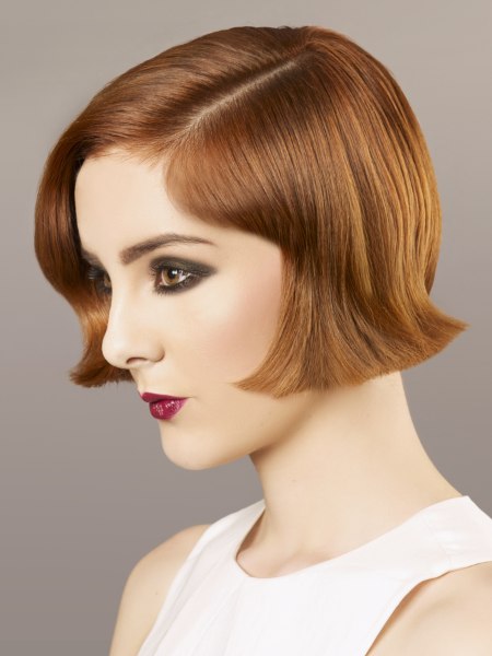 Retro 1920s bob with cinched sides