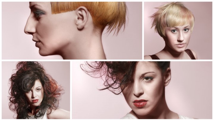 Hairstyles with warm and cool hair colors