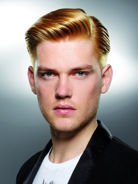 Short men's hair with undercut sides