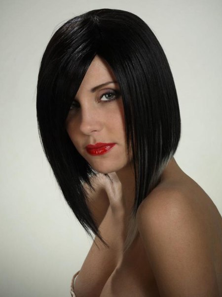 Black hair with white highlights