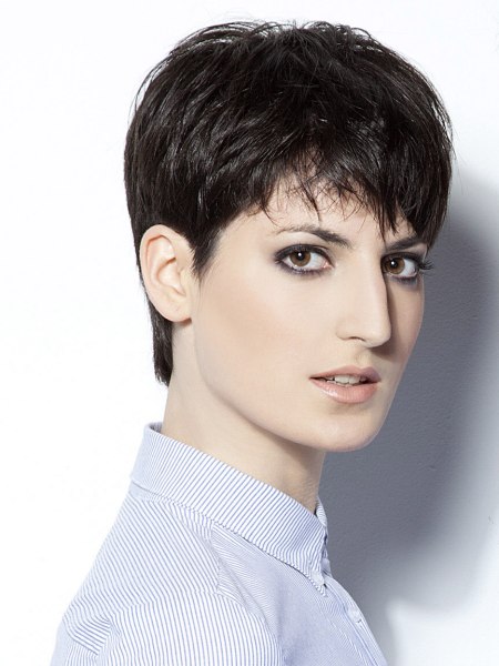 Modern low-maintenance pixie haircut