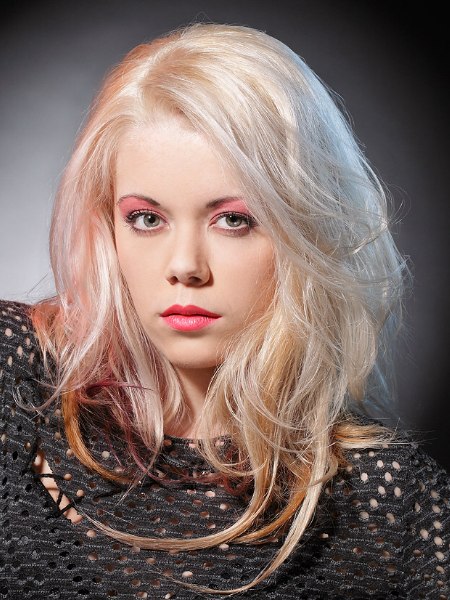 Wild styling for long hair with various colors