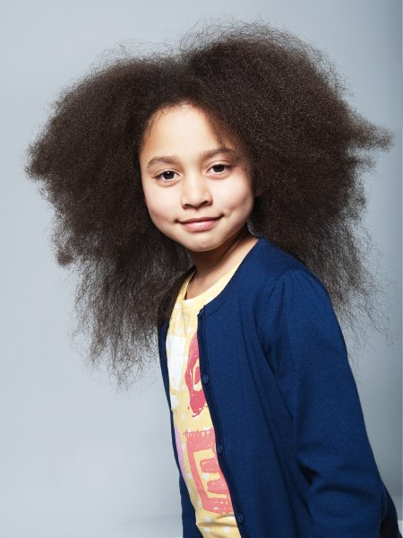 Hairstyle for girls with long frizzy hair