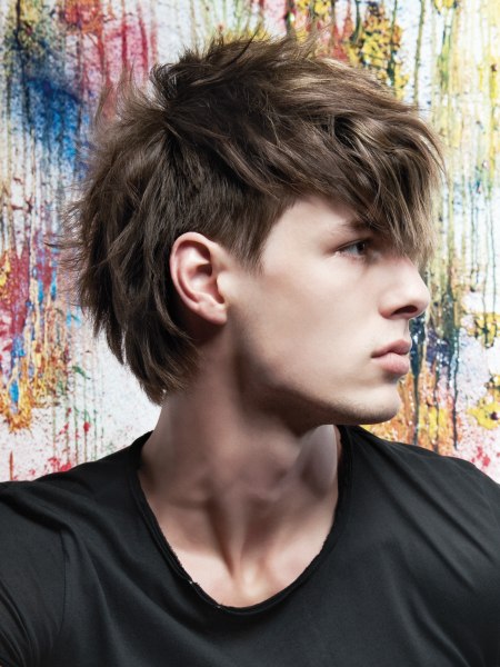 Great short haircut with layers for men