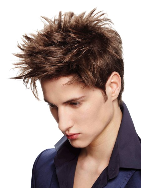 Spiked hair for young men