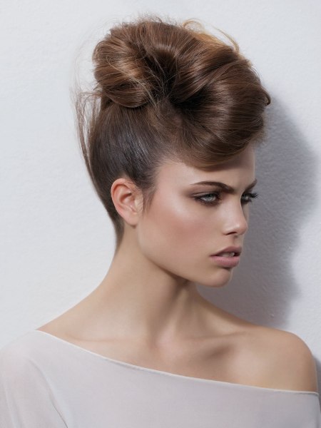 Fashionable updo with a French twist