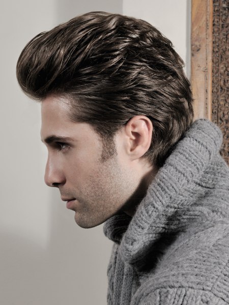 Modern men's hair, cut for a James Dean look