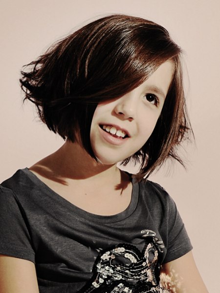 Classic bob haircut for little girls