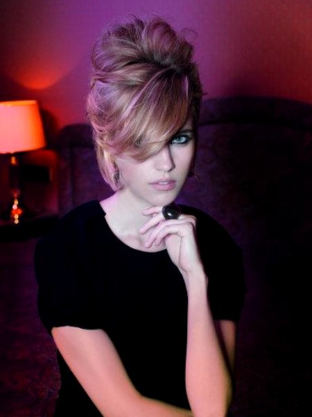 Retro updo for a Brigitte Bardot look