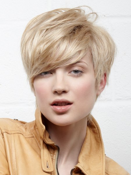 Modern pixie cut with bangs