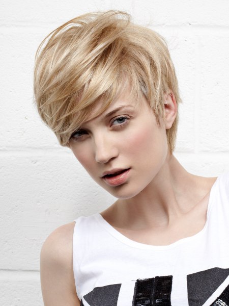 Short layered haircut